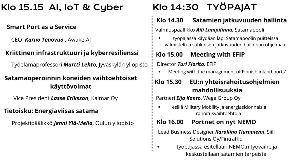 Satamapäivät 2022 ohjelma